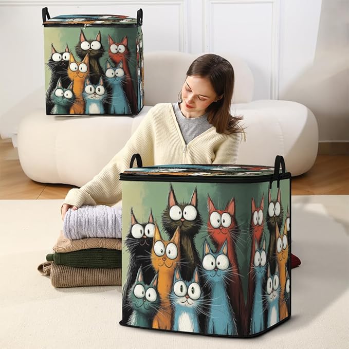 2pcs closet organizers and storage under bed,clothing blanket sweater sheet bedding comforter duvet quilt pillow toy storage bags with lids
