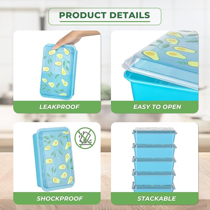 32 Pack 42 oz Meal Prep Containers, Reusable Plastic Food Prep Storage Containers with Printed Lids, Stackable, Leakproof, Microwave & Freezer & Dishwasher Safe,To Go Take Out Box, Bread