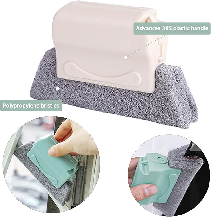 8 Pcs Hand-held Groove Gap Cleaning Tools,Door Window Track Cleaning Tools Groove Corner Crevice Cleaning Brushes for Sliding Door/Tile