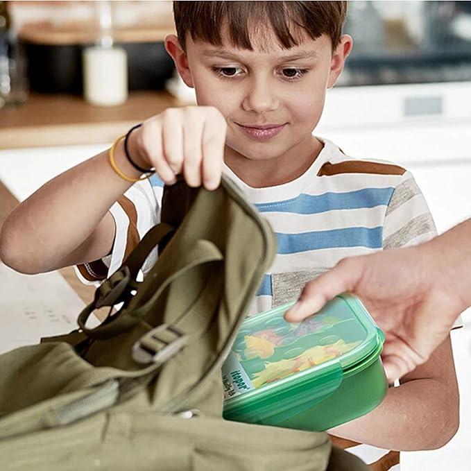 Itopor Wheat Straw Bento Box Adult Leak-Proof Lunch Box with Fork, 3-Compartment Lunch Containers for Adults & Teens, BPA-Free