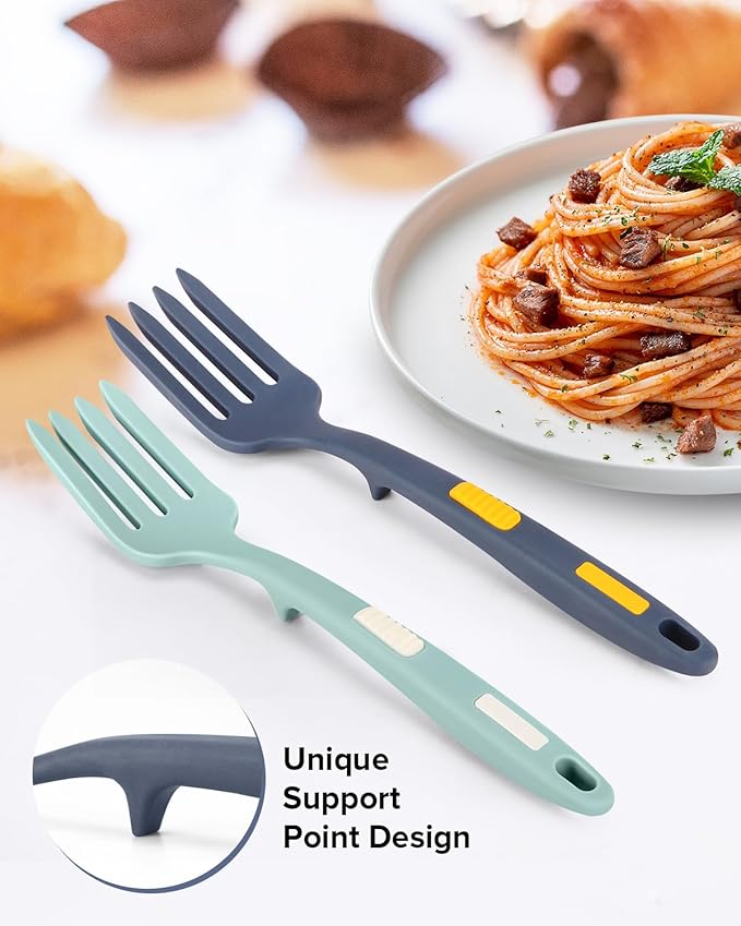 Silicone Flexible Long Handler, 11.6 Inch Heat Resistant Cooking Tool, Non Stick Mixer for Ingredients, Food Mash, Egg Whisk (GT)