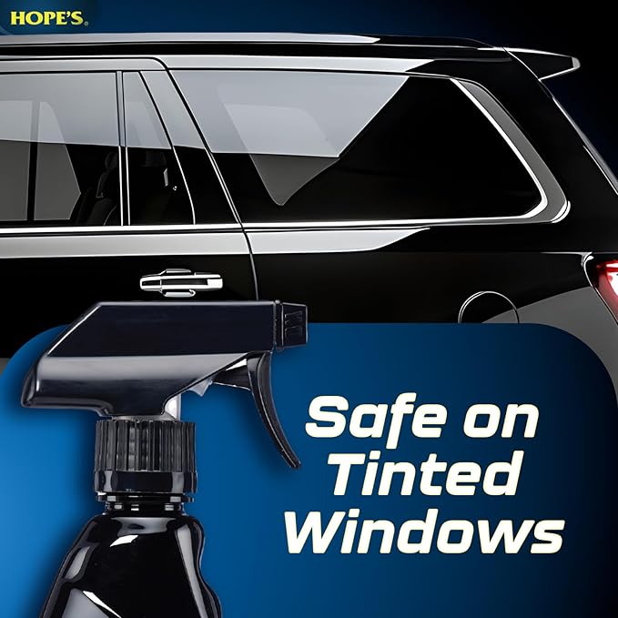 HOPE'S Perfect Glass Automotive Glass Cleaner - Streak-Free, Tint Safe Car Cleaner for Glass, Acrylic, Windows, Mirrors, Windshield - No-Residue