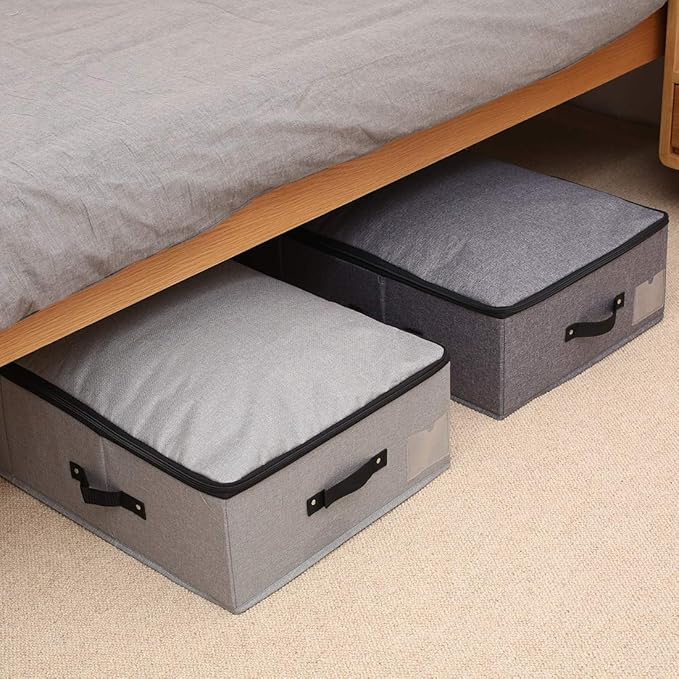 Extra Length Under Bed Storage Organization Containers for Shoes, Clothing