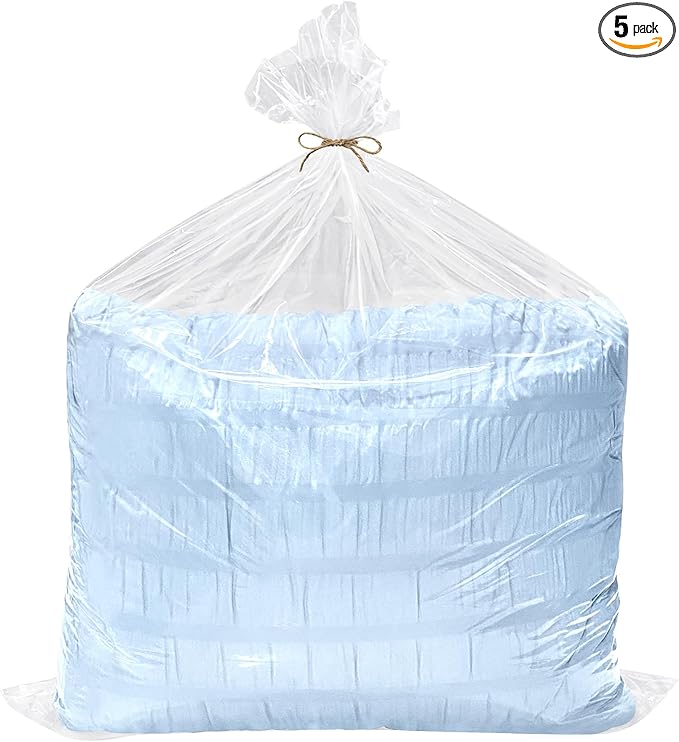 32x42 Inches Large Clear Plastic Storage Bags,Big Gaint Jumbo Huge Plastic Storage Bags for Blanket, Duvets, Pillows, Comforters and More 5 Pieces
