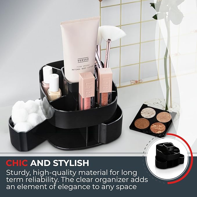 360° Rotating Makeup Organizer for Vanity