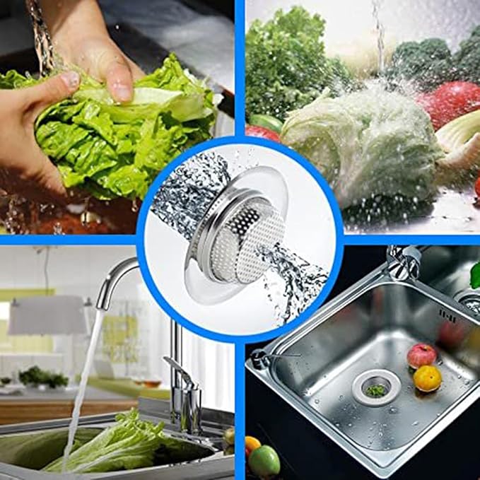 2 PCS Mesh Sink Strainer - Stainless Steel, 4.5" Diameter