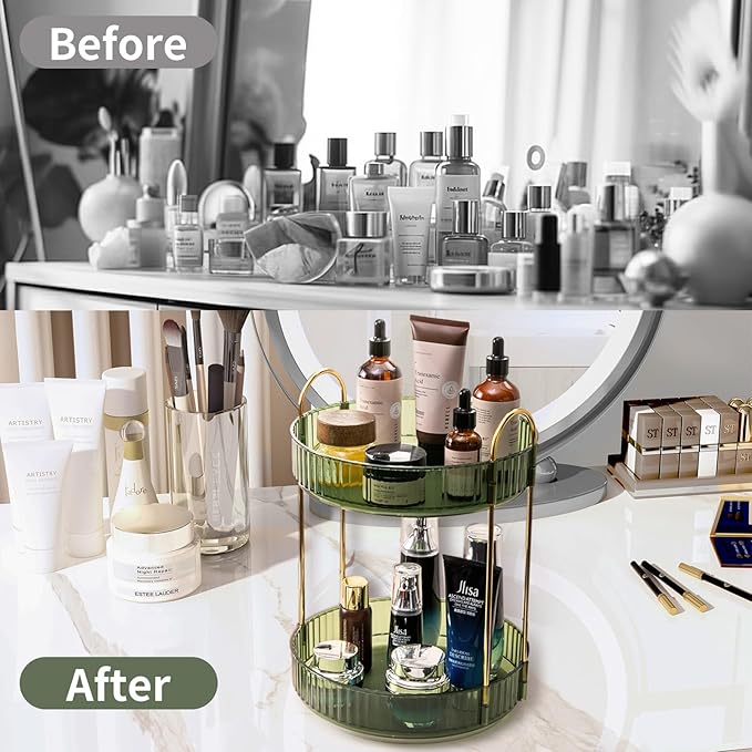 360 Rotating Makeup Organizer for Vanity