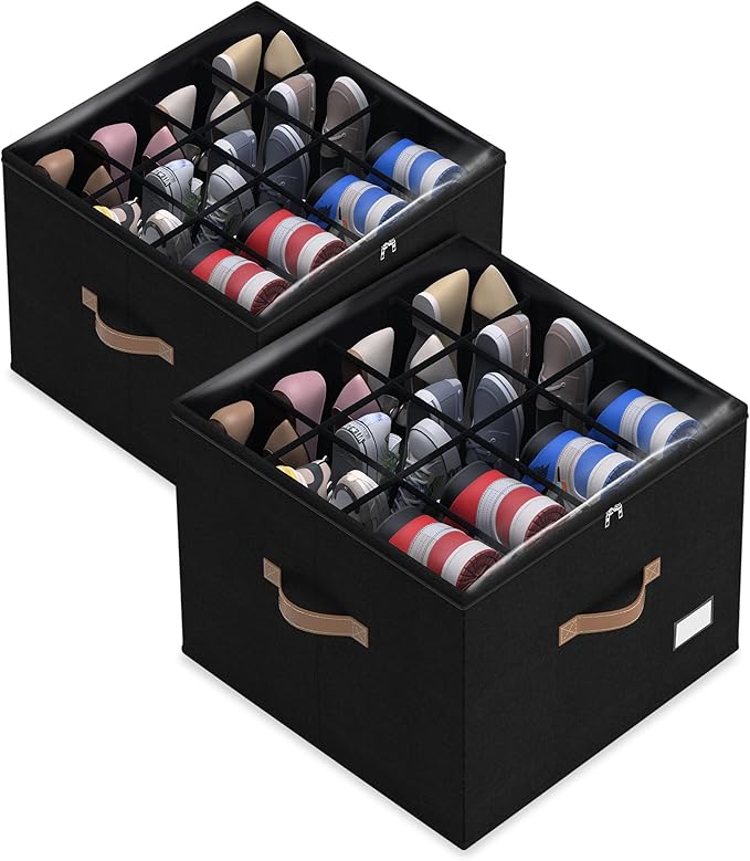 Shoe Organizer for Closet, Black