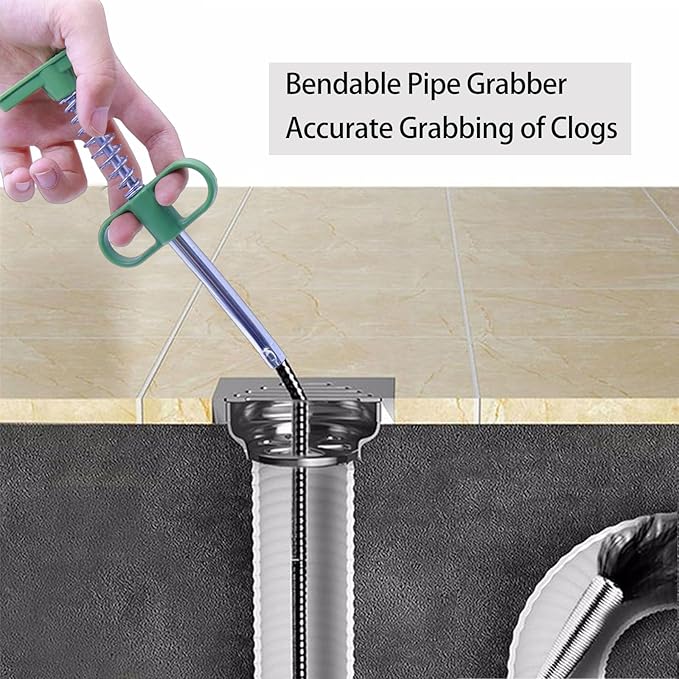 Upgrade Drain Snake Hair Drain Clog Remover，76 Inch Flexible Claw Grabber Tool for Home Sink, Bathroom Tub,Drain, Toilet, Tight Spaces Unclogger Tool