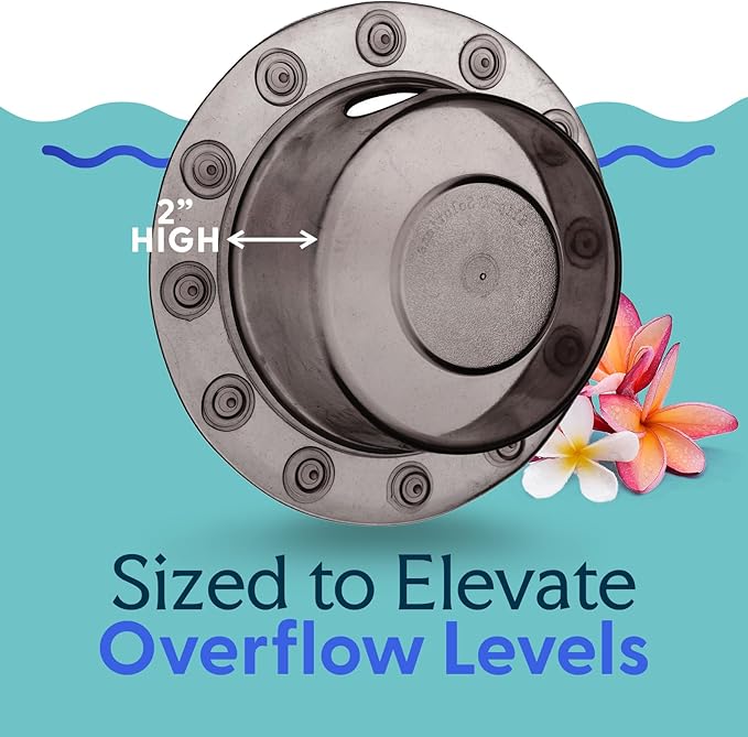SlipX Solutions Bottomless Bath, Essential Overflow Drain Cover for Bathtub, Best Bath Accessories for Women