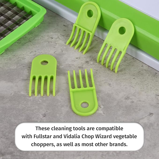 4pcs Vegetable Chopper Cleaning Tool Fork, Salad Onion Chopper Cleaning Tools Vegetable Cutter Cleaning Comb Cleaner Kitchen Tools for Fullstar Mueller Vidalia Chop Wizard Vegetable Chopper