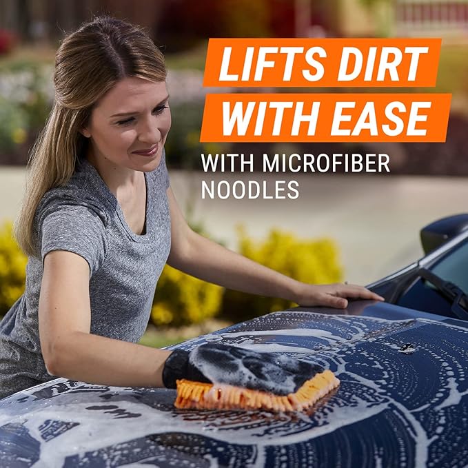 Armor All Microfiber Car Wash Mitt, Car Wash Glove for Clean Cars, Trucks, Motorcycles, 2 Each