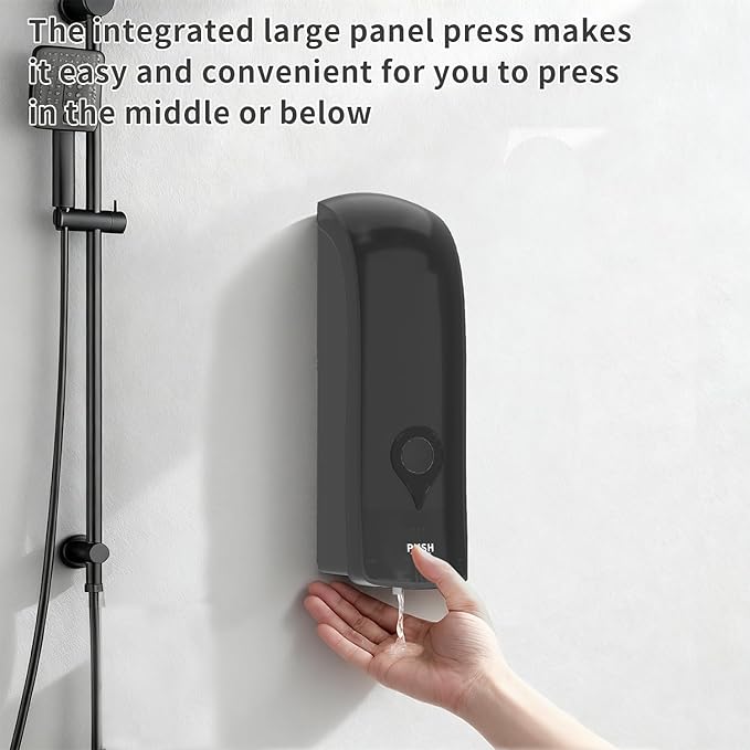 Shampoo Conditioner Body Wash Dispenser, Wall-Mounted Shower Soap Dispenser 10fl.oz/300ml, No Drill Refillable Bathroom soap Dispenser for Bathroom,Kitchen,Hotel and Airbnb,White CD-1049