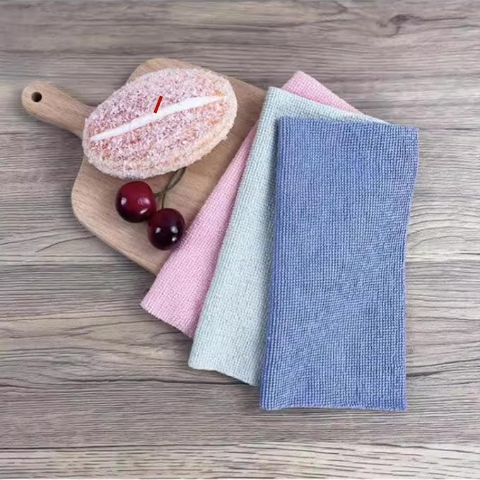 Microfiber Cleaning Cloths, Reusable Cleaning Towels in Box, Microfiber Lint Free Multi-Purpose Towel, Green, 7.9''x7.9'' (20 Pieces)