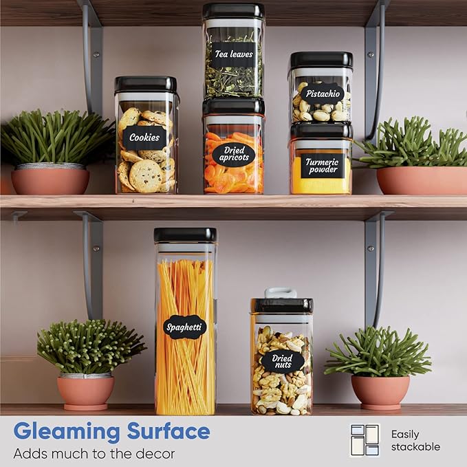 Chef's Path Airtight Food Storage Containers Set for Home Organization - 7 Piece Largest Flip Lock Set w/more Capacity