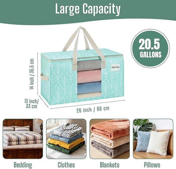 8 Pack Heavy Duty Moving Bags, Evergreen, 8 Pack