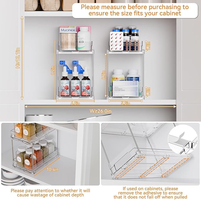 4 Set Bathroom Organizers and Storage