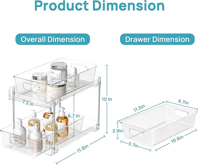 2 Tier Bathroom Storage Organizer