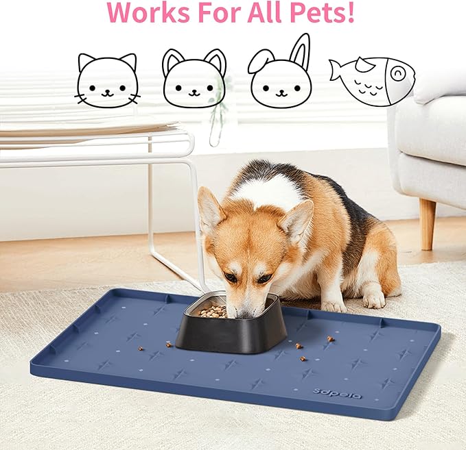 Sdpeia Under Sink Mat 22"×14" Waterproof Silicone Cabinet Liner & Sink Protector for Kitchen & Bathroom, Multi-Purpose Organizers Tray for Pets, Laundry, Cat Litter Mat