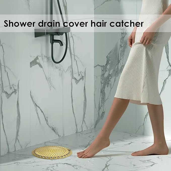 Huntonry Hair Drain Catcher, Shower Drain Hair Catcher, Shower Drain Strainer, Bathtub Drain Cover, Tub Drain Hair Catcher, Bathroom Sink Strainer