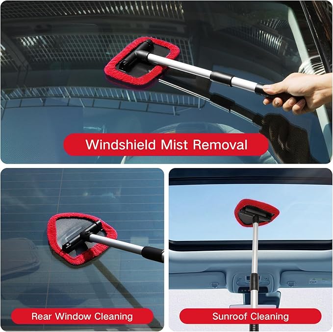 Qydipclin 10pc Window Cleaning Kit - Red