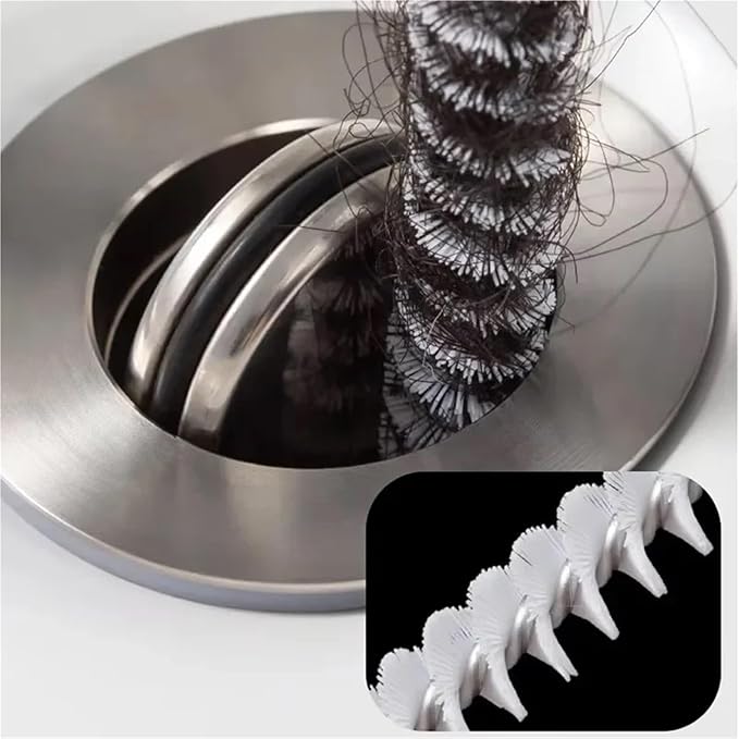 Hair Sewer Sink Cleaning Brushes Drain Cleaner Pipe Dredging Brush Bathroom Flexible(1pcs,37cm Long)