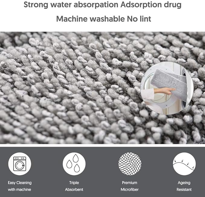 HOMTOYOU Microfiber Hardwood Floor Mop with 4 Washable Pads, 360 Rotation Dust Flat Mop with Ultra Long Stainless Steel Handle for Home/Office Floor Cleaning