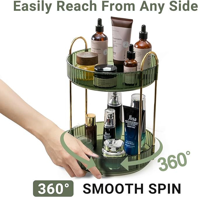 360 Rotating Makeup Organizer for Vanity