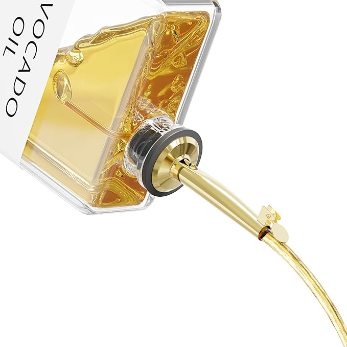 Kitchen Cooking Oil Dispenser Set, Olive Oil & Vinegar Bottles, Soy Sauce Dispenser - 4 Pieces, Gold, Elegant Book Design, Durable, Leak-Proof, Easy-Pour Spouts, Perfect for Kitchen, Dining Table