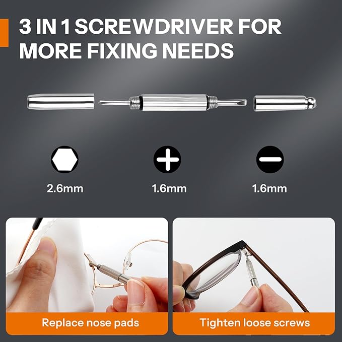 Glasses Cleaner,8 in 1 Glasses Cleaning Kit with 24H Anti Fog Eyeglass Cleaner Spray| Portable Glasses Cleaner Tool|Eye Glass Clean Cloths