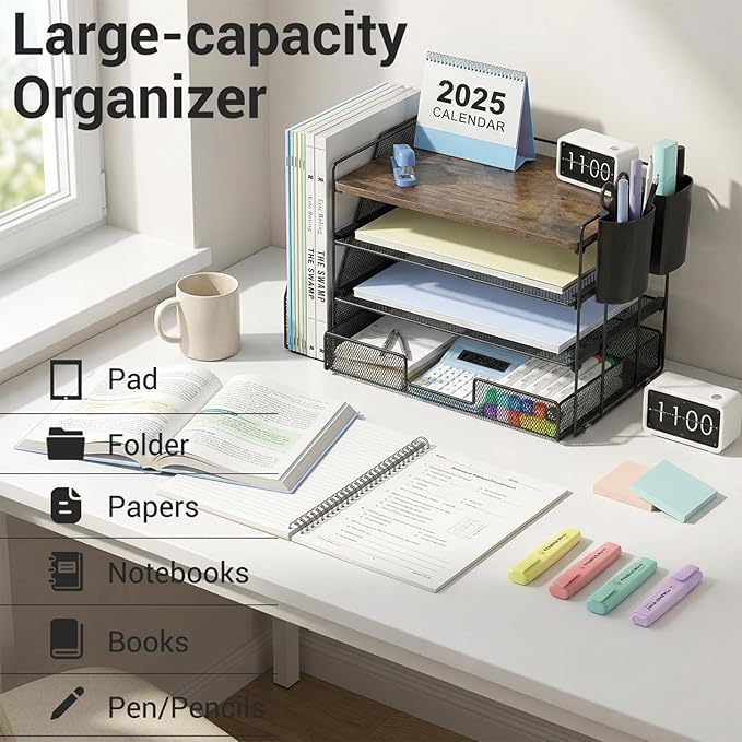 Wood Desk Organizers and Accessories