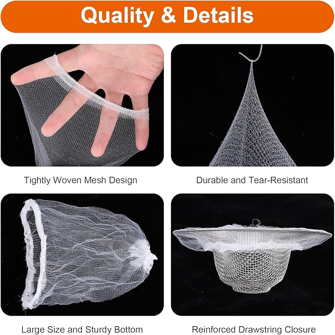 300pcs Disposable Mesh Sink Strainer Bags, Anti-Clogging Drain Nets for Kitchen Sink, Elastic Net Drain Hair Catcher Strainers Bag Fit All Drains Sinks for Kitchens, Bath, Tub