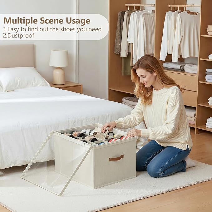 Shoe Organizer for Closet, Fit 12-24 Pairs