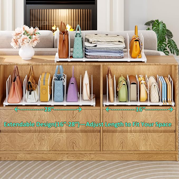 Extendable Purse Organizers Purse Storage. Length 16-28 in. Bag Organizer Purse