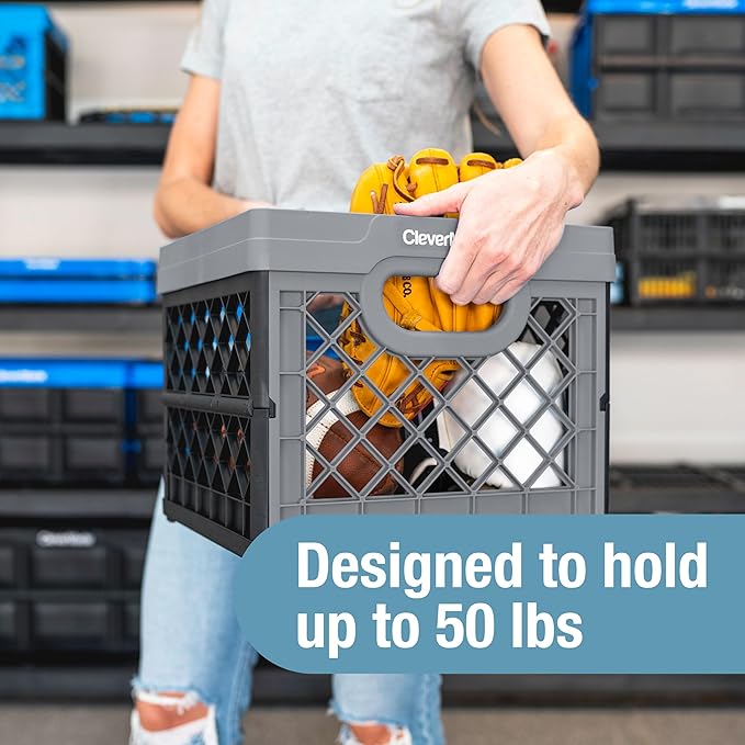 Collapsible Milk Crate 25L (6.6 Gal), Red