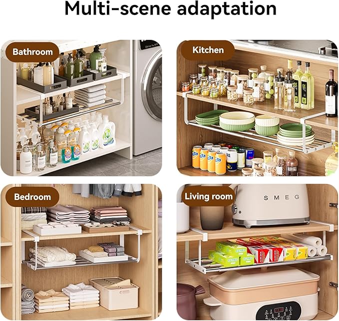 Expandable Shoe Rack Organizer, Stainless,2Pcs