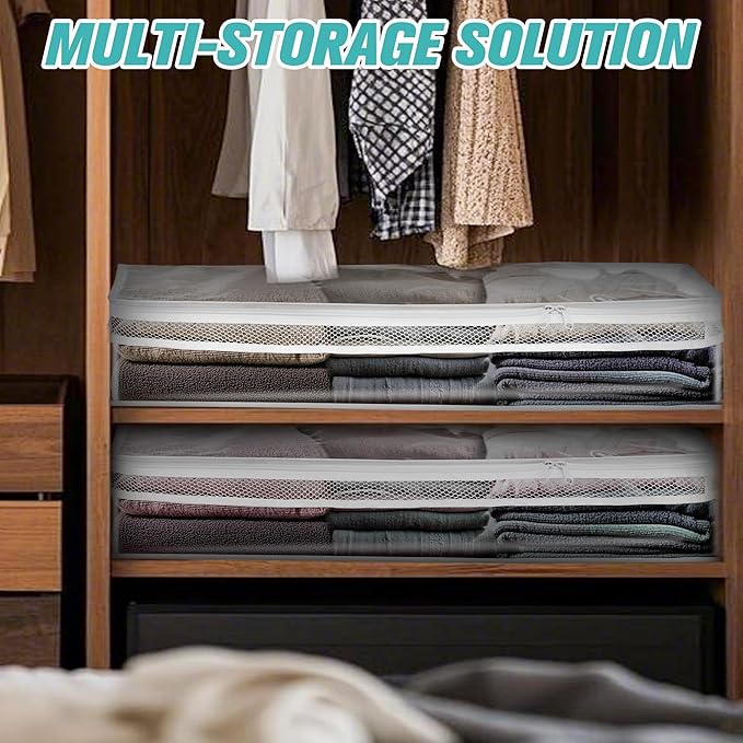 20 Gallon Under Bed Storage Containers, Underbed Clothing Storage Bins