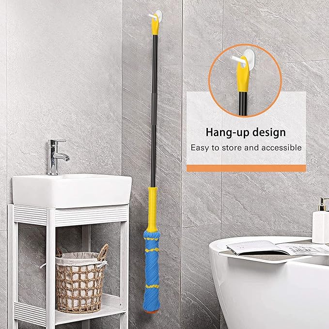 Self-Wringing Twist Mops for Floor Cleaning, Microfiber Floor mop with 57 " Long Handle, Easy Wringing Mop for Hardwood Commercial Household Clean