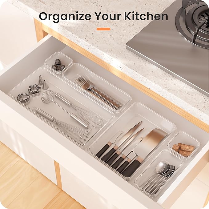 【Military Grade】A-LuGei Drawer Organizer,【𝟱𝗦𝗶𝘇𝗲】Makeup organizer,【Holds 177 Items】Bathroom Organizers and Storage,Organization and Storage