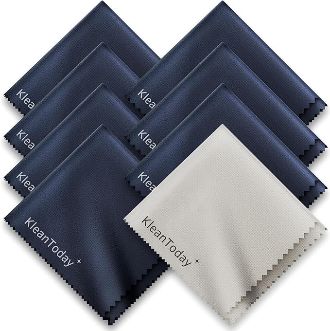 Microfiber Cleaning Cloth (Pack of 8) Ultra-Soft Cleaning Cloth for Glasses, iPhone Camera Lens, Screens & More