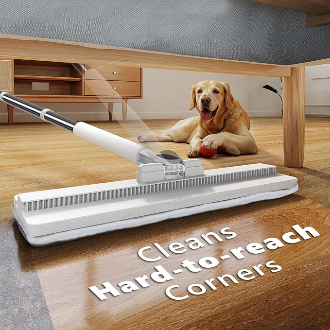 Mop and Bucket Set | Quick Cleaning Tool | Separate Dirty and Clean Water | 2 Machine Washable Microfiber Mop Pad | Mops for Floor Cleaning Safe on Wood Floors, Vinyl, Tile