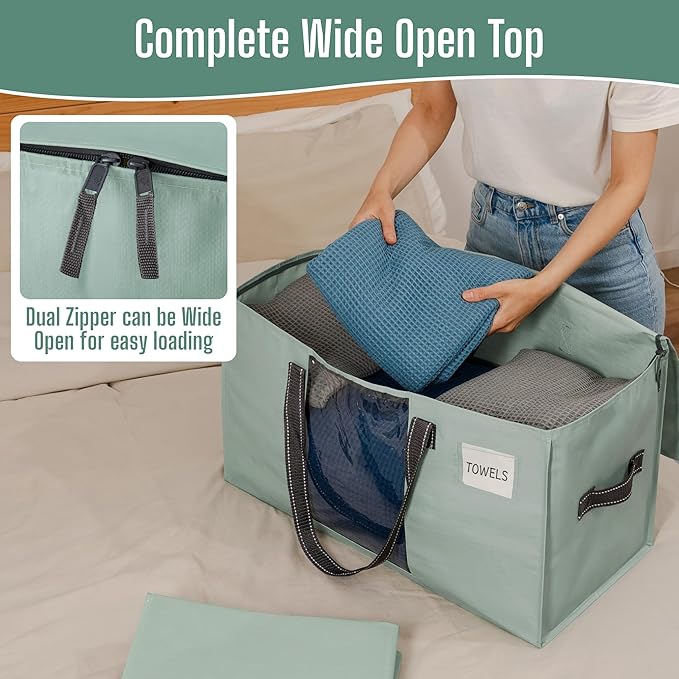 6 Pack Heavy Duty Moving Bags, Light Green Matte, 6 Pack