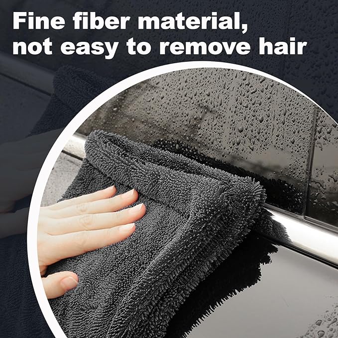 2-Pack Car Drying Towel (28" x 36"),1500 GSM Double Sided Microfiber Towels for Cars,Trucks, SUV.Highly Absorbent,Leaving no Marks,no Shedding,Easy to Clean
