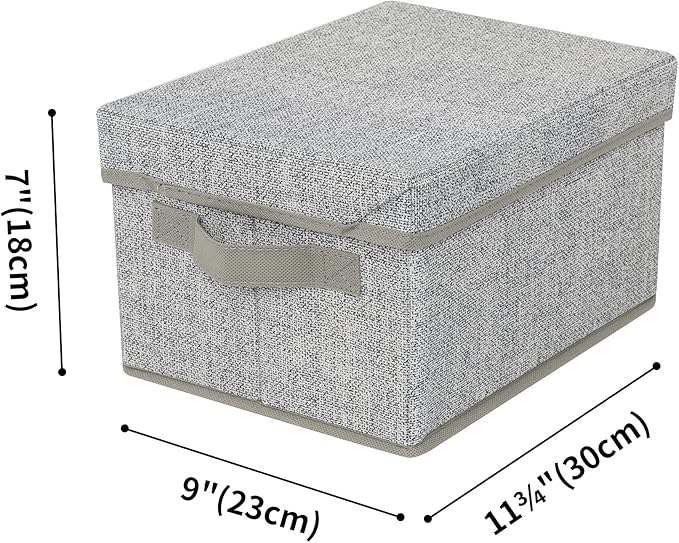 SAYS Small Storage Bins with Lids, Fabric Storage Boxes