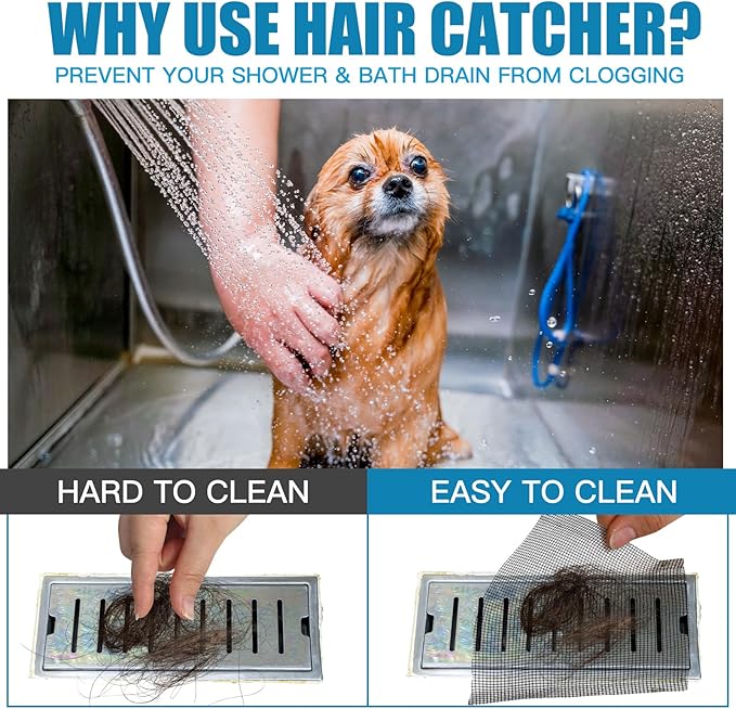 4" x 33ft Shower Drain Hair Catcher - 1 Pack