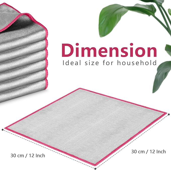 Airlab Glass Polishing Cloth Streak Free Miracle Microfiber Cleaning Cloth Lint Free Cleaning Rags for Glasses Kitchen Dish Mirrors Easy Clean