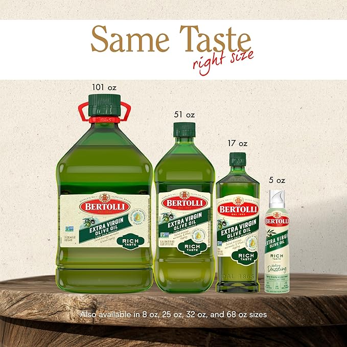 Bertolli Extra Virgin Olive Oil Spray, Rich Taste, Non-Aerosol, Contains Polyphenols, 4.9 fl oz, Pack of 6