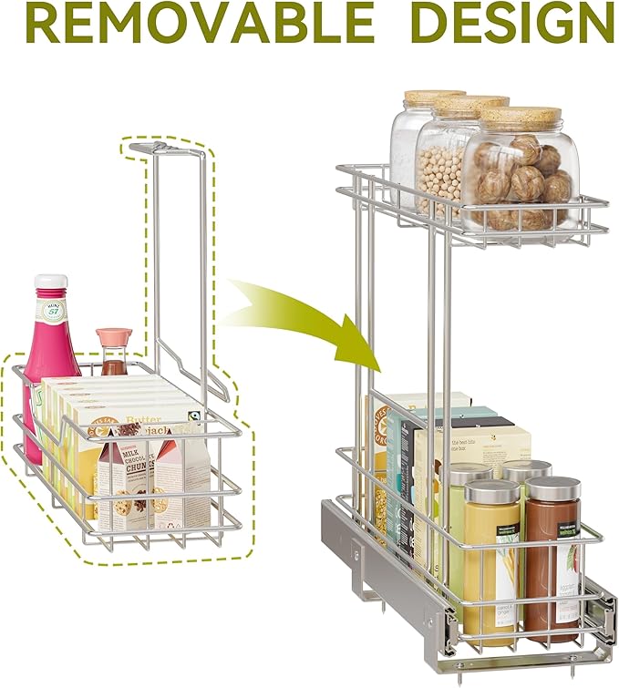 2 Tier Under Sink Organizer 11" W X18 D