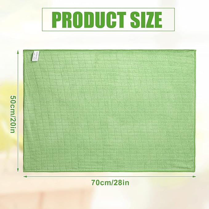 Nuanchu 20 Pieces Extra Large Microfiber Cleaning Cloth Rags Towels Bulk 20 x 28 Inch Washable Microfiber Reusable Car Drying Towel for Home Cleaning Car Wash Pet Drying, Red, Green, Blue