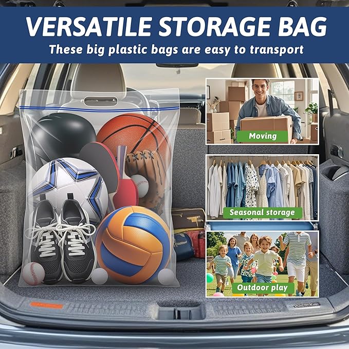 Extra Large 25 Gallon Storage Bags, Set of 10